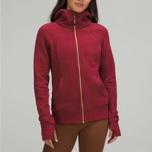 Lululemon Mulled Wine & Gold Scuba Full Zip Hoodie, Sz 4